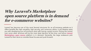 Why Laravel's Marketplace open source platform is in demand for e-commerce websites