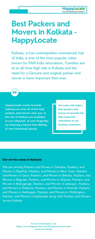 Best Packers and Movers in Kolkata - HappyLocate