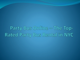 Top-Rated Party Bus Rental in NYC