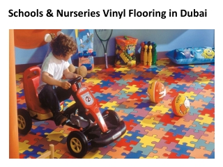 Schools & Nurseries Vinyl Flooring in Dubai