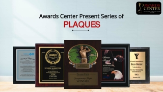 Awards Center Present Series of Plaques