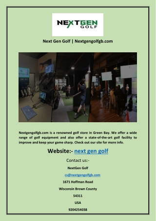 Next Gen Golf | Nextgengolfgb.com