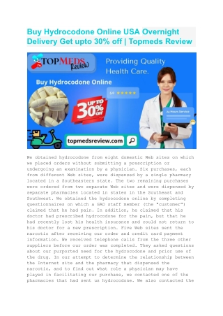 Buy Hydrocodone Online USA Overnight Delivery Get upto 30% off _ Topmeds Review (1)