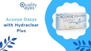 Acuvue Oasys with Hydraclear Plus