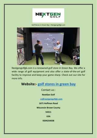 Golf Stores in Green Bay | Nextgengolfgb.com