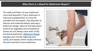 Why there is a Need for Bathroom Repair?