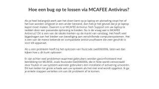 Mcafee Klantenservice nederland