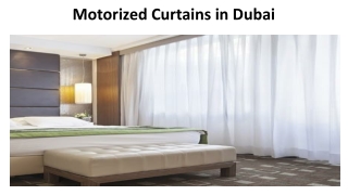 Motorized Curtains in Abu Dhabi