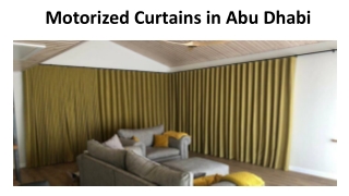 Motorized Curtains in Dubai