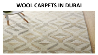 WOOL CARPETS IN DUBAI