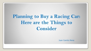 Planning to Buy a Racing Car- Here are the Things to Consider