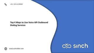 Top 4 Ways to Use Voice API Outbound Dialing Services