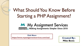 How does My Assignment Services assists students in PHP Assignments?