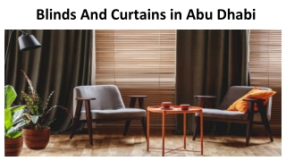 Blinds And Curtains in Abu Dhabi