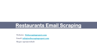 Restaurants Email Scraping
