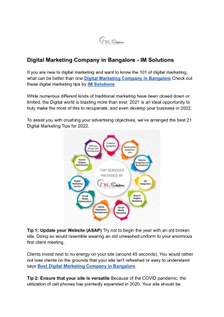 Digital Marketing Company in Bangalore - IM Solutions