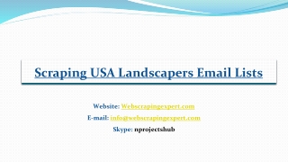 Scraping USA Landscapers Email Lists