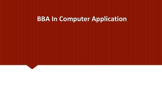 Enroll for BBA in Computer Application at MIT ACSC