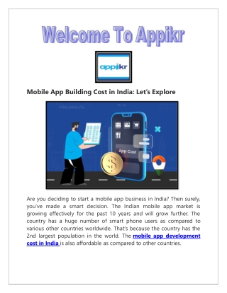 Concerned about the mobile app development cost in India