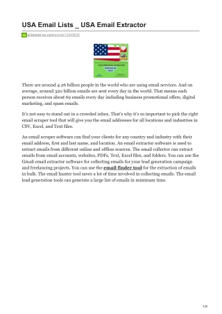 1USA Email Lists _ USA Email Extractor