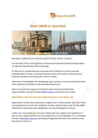 Best HRMS In Mumbai.