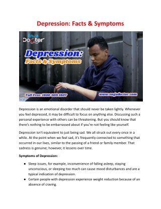 Depression Facts & Symptoms