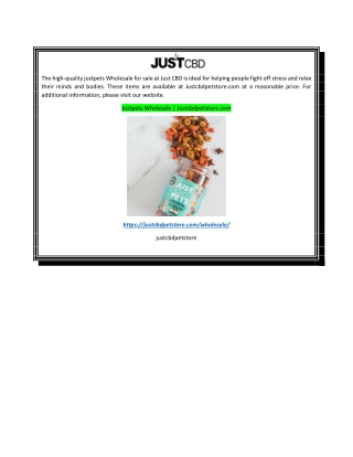 Justpets Wholesale Justcbdpetstore.com