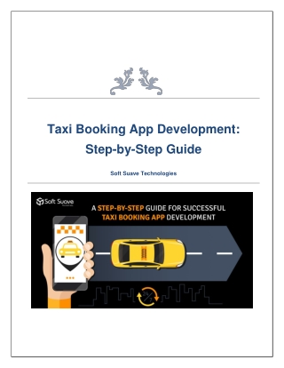 Taxi App Development Company : Step-by-Step Guide
