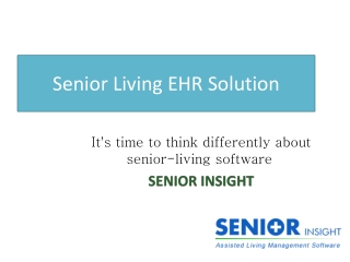 Senior Living EHR software Solution