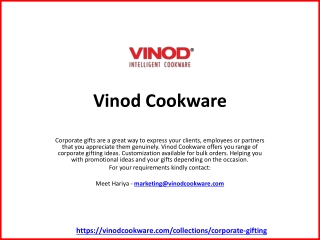 Corporate Gifting - Vinod Cookware