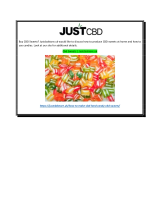 Cbd Sweets Justcbdstore.uk