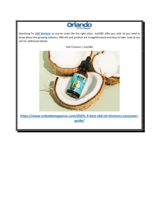 Cbd Tincture  JustCBD