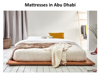 Mattresses in Abu Dhabi