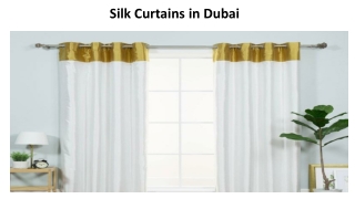 Silk Curtains in Dubai