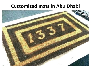 Customized mats in Abu Dhabi