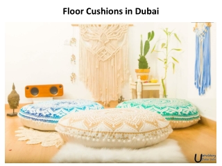 Floor Cushions in Dubai