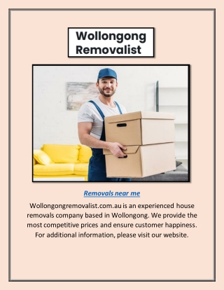Professional Home Removals Company Near You
