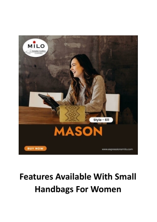 Features Available With Small Handbags For Women