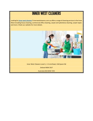 Inner West Cleaners | Innerwestcleaners.com.au