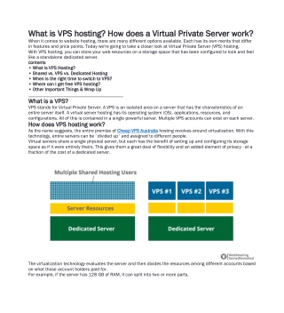 What is VPS hosting How does a Virtual Private Server work