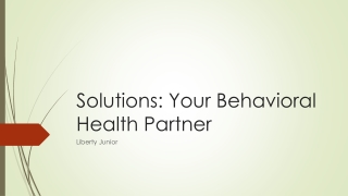 Solutions: Your Behavioral Health Partner