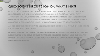 Can you resolve QuickBooks Error 15106 ?