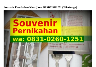 Souvenir Pernikahan Khas Jawa