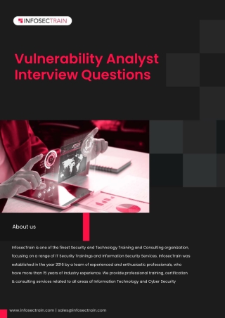 Vulnerability Analyst interview Questions