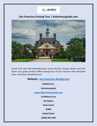 San Francisco Driving Tour | Actiontourguide.com