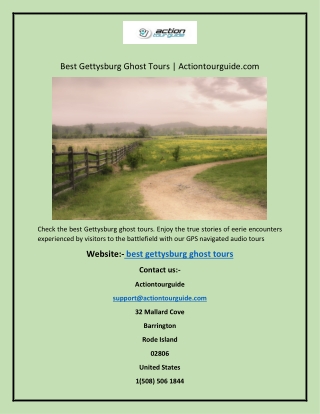 Best Gettysburg Ghost Tours | Actiontourguide.com