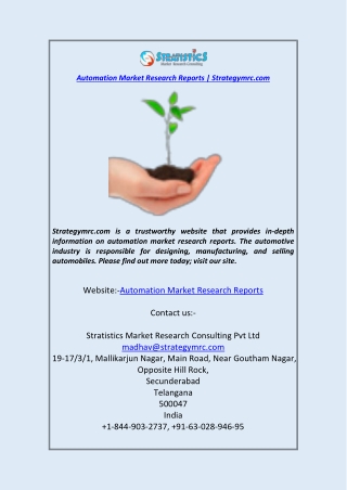 Automation Market Research Reports Strategymrc.com