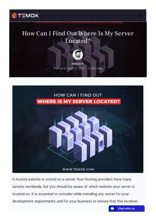 How Can I Find Out Where Is My Server Located