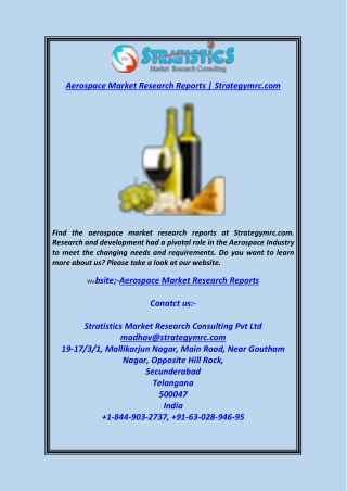 Aerospace Market Research Reports Strategymrc.com