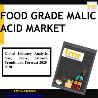 Food Grade Malic Acid -Flavor Enhancer In Food Preparation
